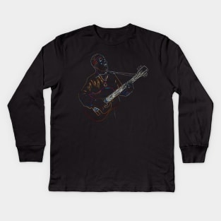 guitar player Kids Long Sleeve T-Shirt